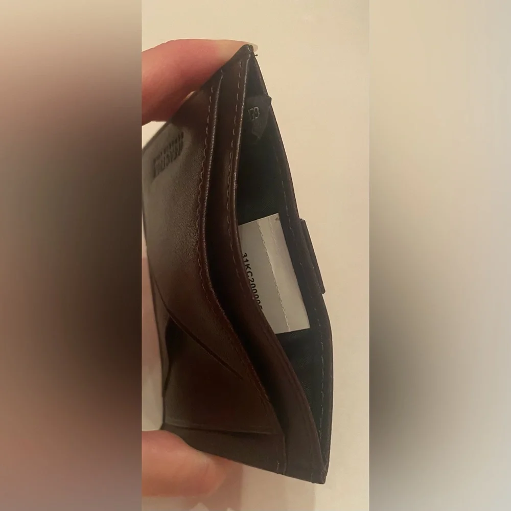 Kenneth‎ Cole REACTION Men's RFID Front Pocket Wallet Card Holder Brown NWT